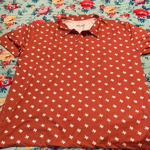 Texas print men’s golf shirt